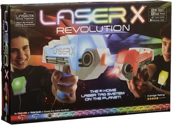 Laser X Two Player Revolution Double Blasters Battery Operated Laser Tag Gaming