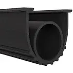 10 ft. Black Universal Weatherproof Rubber Seal Strip Installs Easily for Garage Door Top and Seal