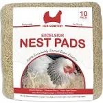 Nest Pads for Chicken Nesting Boxes, 13 X 13 Pads Made in USA (10 Pack)