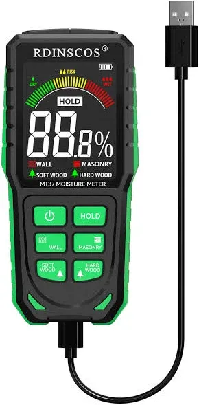 RDINSCOS Rechargable Pinless Moisture Meter