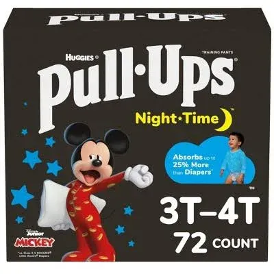 Pull-Ups Pull-Ups Boys' Nighttime Disposable Training Pants - 3T-4T -