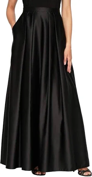 Alex Evenings Satin Inverted Pleat Ball Gown Skirt