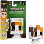 Minecraft Flippin figs 2 in 1 - Calico Cat And British Shorthair Cat