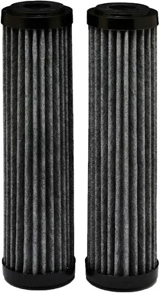 EcoPure EPW2F Premium Fact Universal Whole Home Filter (2 Pack), Dark Gray/Black