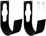 2 Pack Garden Hose Hanger Wall Mount Heavy Duty Hose Holder Hook Use for 150foot Hose (Large, Black)