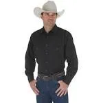 Wrangler Sport Black Western Snap Mens Shirt 75214BK 2XLT 2X Tall