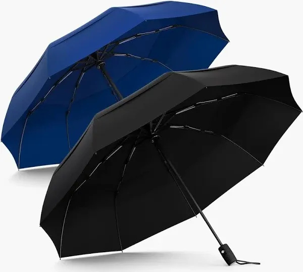 Tumella Strongest Windproof Travel Umbrella, Small Strong but Light Portable and Automatic Folding Rain Umbrella