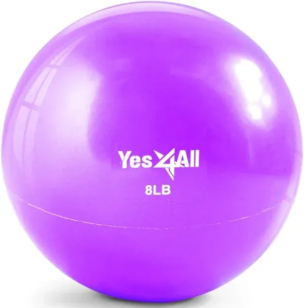 Yes4All Weighted Toning Balls for Exercise, Soft Medicine Balls 8LB