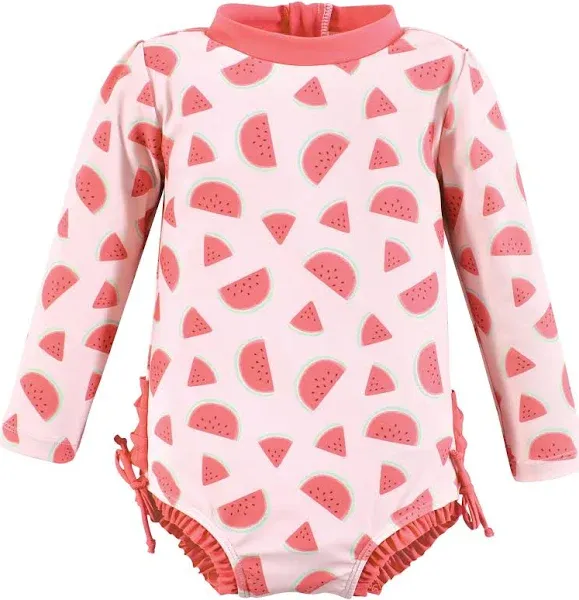 Hudson Baby Girls Rashguard Toddler Swimsuit