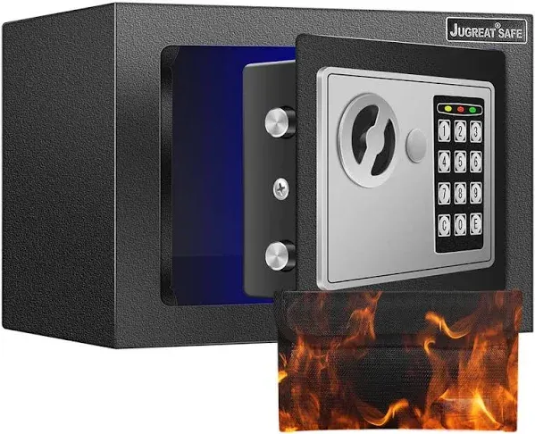 Fire Resistant Money Safe Box for Home with Fireproof Bag Cash Hidden Securit