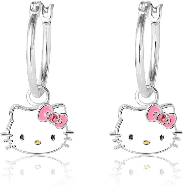 Sanrio Hello Kitty Charm Hoop Earrings