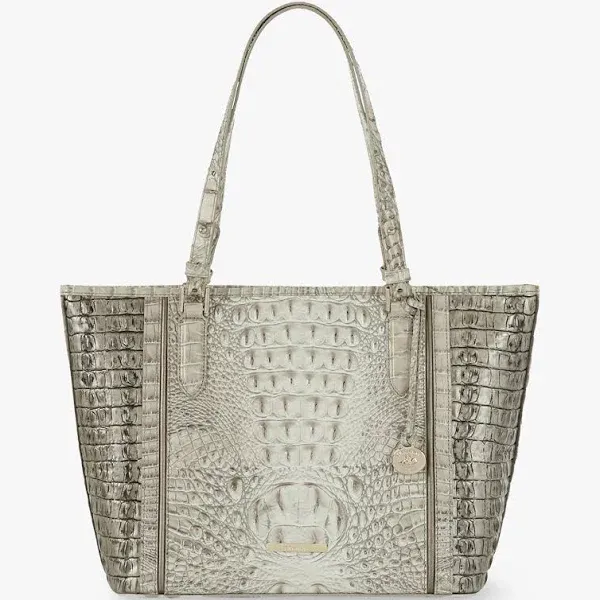 Brahmin Medium Asher Tote Handbags Fairest Grey, Leather