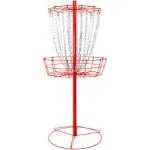 Remix Double Chain Practice Basket for Disc Golf - Red