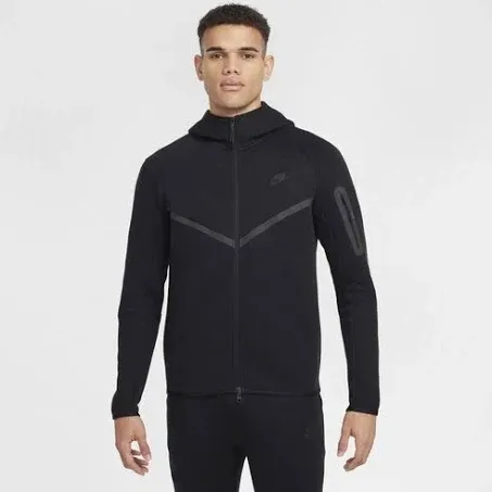 Nike Tech Fleece Full Zip Hoodie - Black - Mens