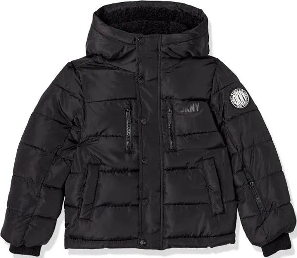 Dkny Boys Classic Quilted Heavyweight Puffer Jacket