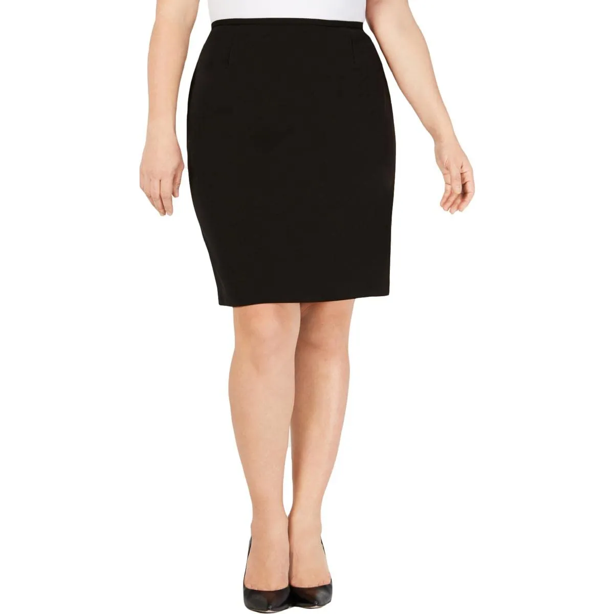 Calvin Klein Plus Size Soft Crepe Pencil Skirt