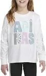 Adidas Girls' Long Sleeve Waist Crew Tee T-Shirt