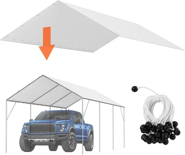 VEVOR 10x20' Carport Replacement Canopy