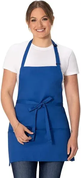 Unisex Three Pocket Apron Black One Size 2 Pack