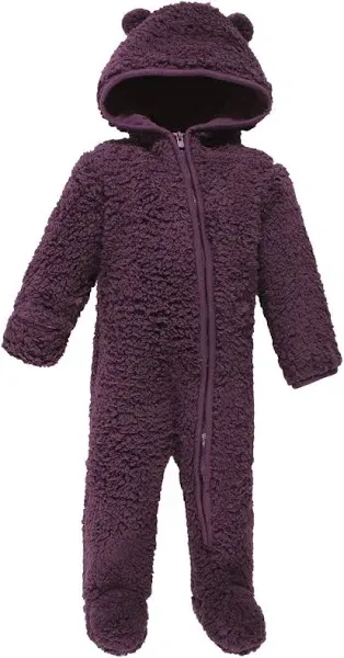 Hudson Baby Infant Boy Fleece Sherpa Footed Jumpsuit Blue 18 Months