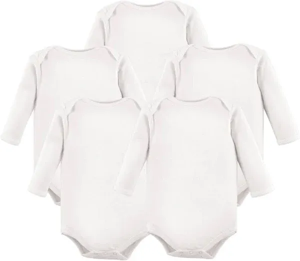 Hudson Baby Cotton Long-Sleeve Bodysuits (5-Pack)