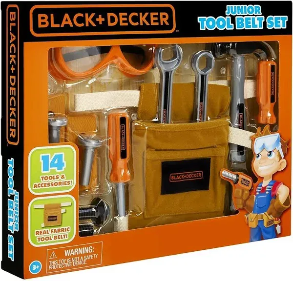 Black&amp;Decker Junior Tool Belt Set 14 Piece Set