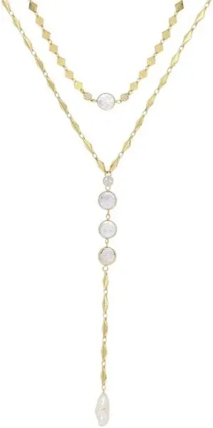 Ettika Dreamin' Freshwater Pearl Lariat Set