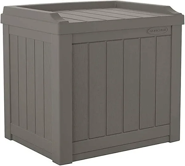 Suncast 22 Gallon Small Deck Box with Storage Seat