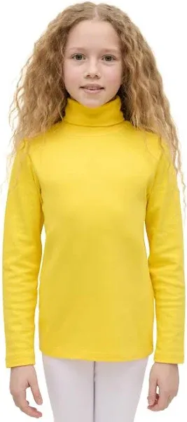 Lilax Girls' Basic Long Sleeve Turtleneck T-Shirt