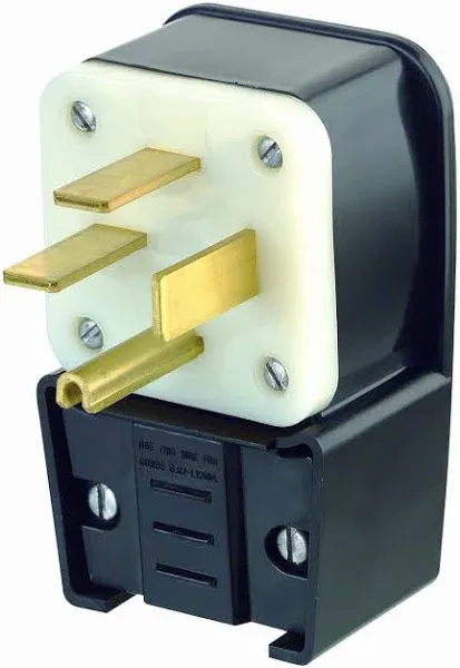 Leviton 50 Amp 250 Volt 3-Phase Angle Plug