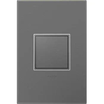 Legrand adorne 15Amp 1-Gang Pop Outlet in Magensium With Matching Wall Plate,...