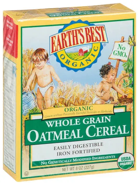 Earth's Best Organic Whole Grain Oatmeal Cereal