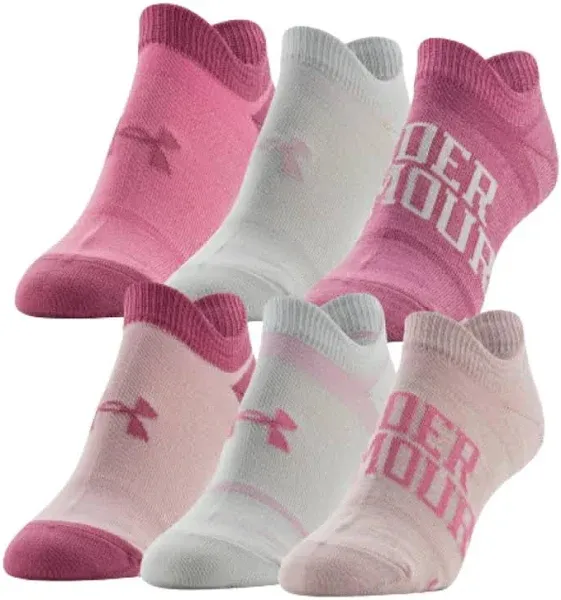 Under Armour Women's 6 Pack Essential No Show Socks