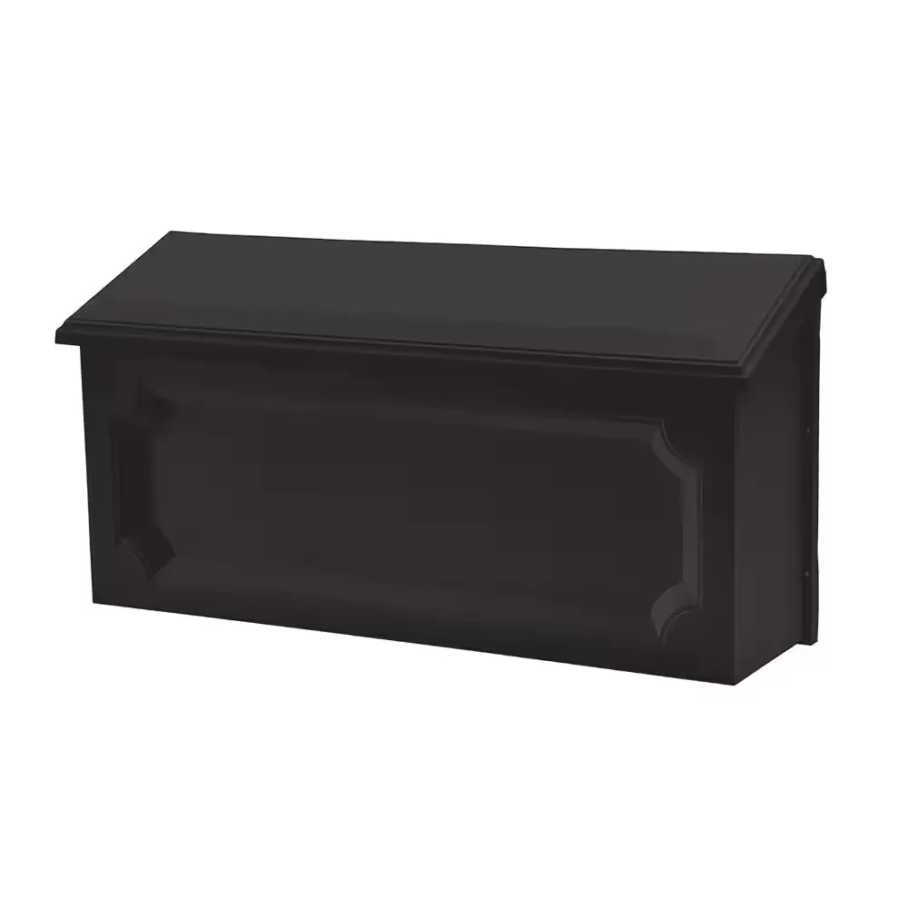 Architectural Mailboxes Windsor Plastic Wall Mount Mailbox, WMH00BAM, Black, Small Capacity