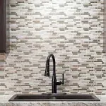 Tack Tile Peel & Stick Vinyl Backsplash (Pack of 3) - Small Mosaic Brown