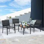 Greesum 4 Pieces Patio Furniture Set, Outdoor Conversation Sets for Patio, Lawn,