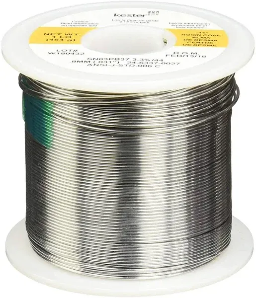 Kester 44 Rosin Core Solder .031&#034; .8mm 63/37 Eutectic 24-6337-0027 30ft 1.1oz