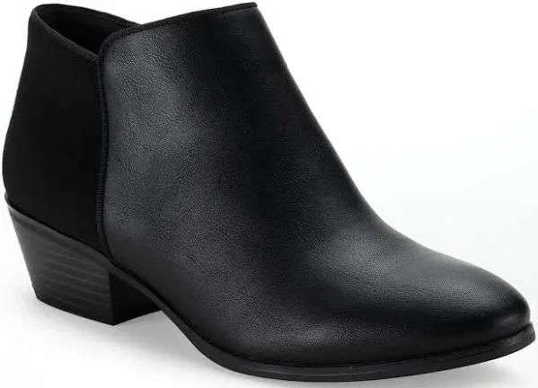 Style &amp; Co Women&#039;s Wileyy Ankle Booties Size 7 M Black Side Zip NIB