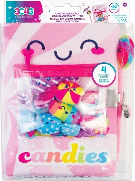 3C4G: Candy Plush Pocket Locking Journal W/ Pen