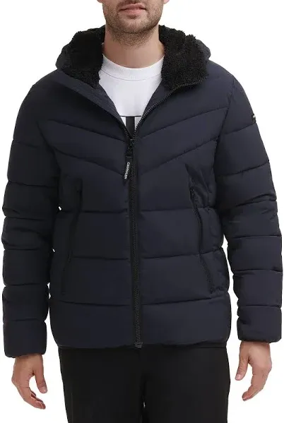 Calvin Klein Men's Hooded Stretch Ski Jacket