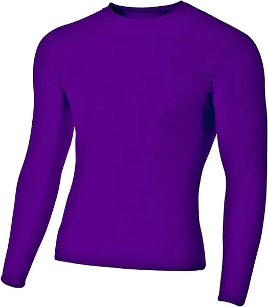 A4 Youth Long Sleeve Compression Crewneck T-Shirt