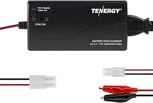 Tenergy Smart Universal Charger for NiMH Battery Pack (2.4V - 7.2V) for RC Cars, RC Airplanes, Airsoft Battery Packs (2-6 Cells)