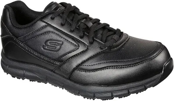 Skechers Nampa Slip-Resistant Men's Work Shoes - Black