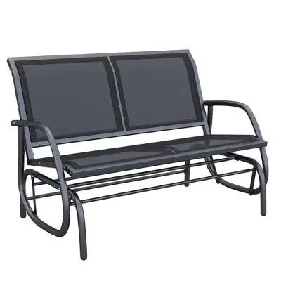 Outsunny 2-Person Outdoor Glider Bench, Patio Double Swing Rocking Cha