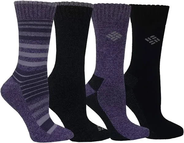 Columbia Women&#039;s Moisture Control Crew Socks (4 Pairs)