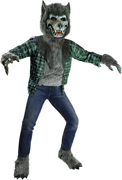 Spooktacular Creations Boy Howling Werewolf Costume with Mask, Halloween Costume for Kids, Wolf Costume Kids