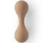 Mushie - Silicone Baby Rattle Toy, Natural