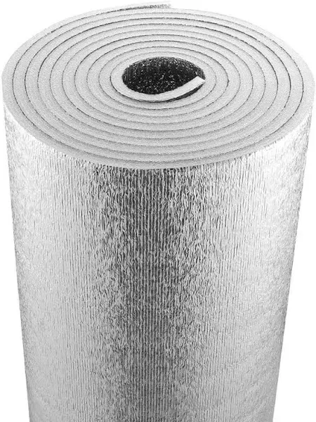 VEVOR Double Reflective Insulation Roll, Foam Core Radiant Barrier, 3.2 mm 23.8 in x 50 ft, Double-Sided Aluminum Foil EPE Foam Heat Reflective Shield, Thermal Insulation Roll for Window RV Roof