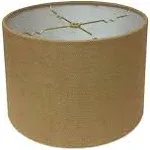 Royal Designs, Inc. Shallow Drum Hardback Lamp Shade, HB-610-16BL, Burlap, 15...