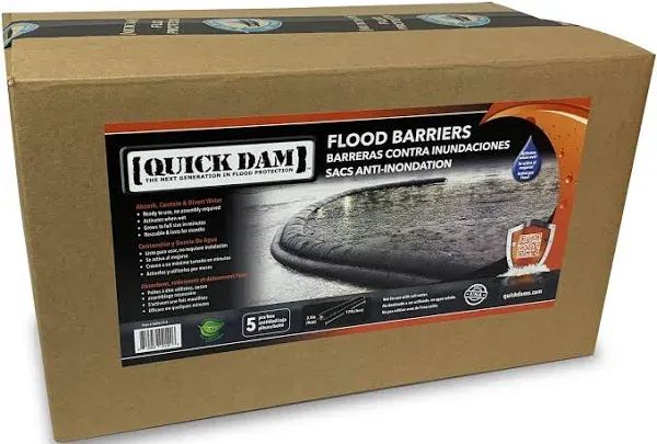 Quick Dam QD617-5 Water Activated Flood Barriers 17ft (Pack of 5)